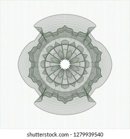 Green money style rosette
