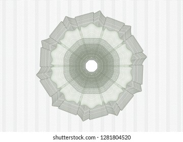 Green money style rosette