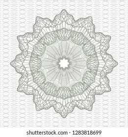 Green money style rosette