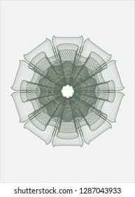 Green money style rosette