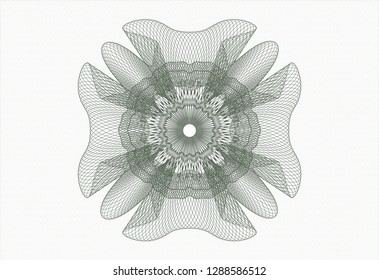 Green money style rosette