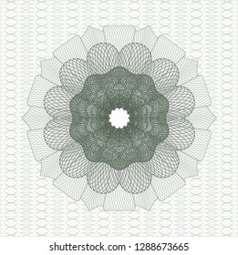Green money style rosette