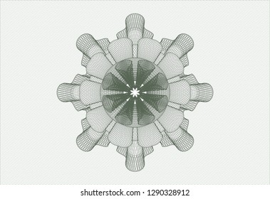 Green money style rosette