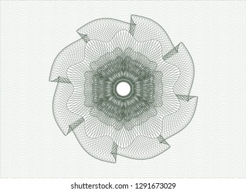 Green money style rosette