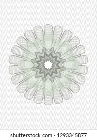 Green money style rosette