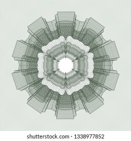 Green money style rosette