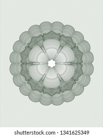 Green money style rosette