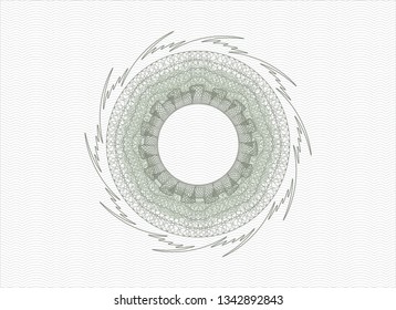 Green money style rosette