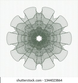Green money style rosette
