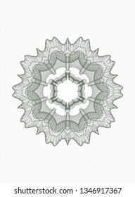 Green money style rosette