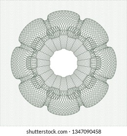 Green money style rosette
