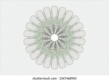 Green money style rosette