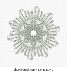 Green money style rosette