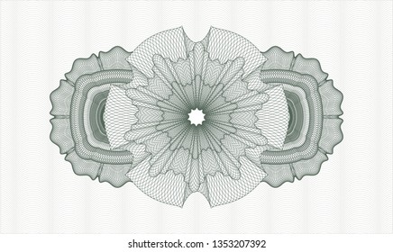 Green money style rosette