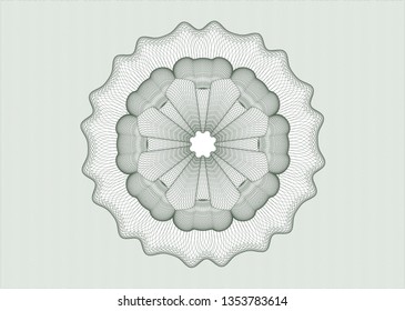 Green money style rosette