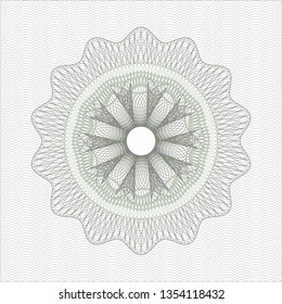 Green money style rosette