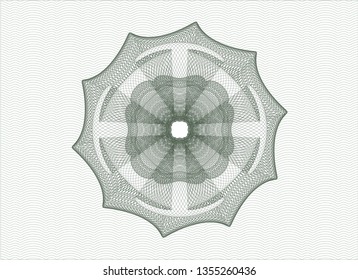 Green money style rosette