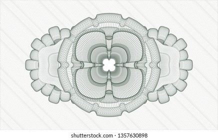 Green money style rosette