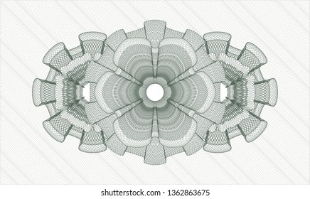 Green money style rosette