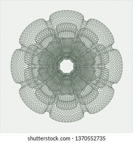 Green money style rosette