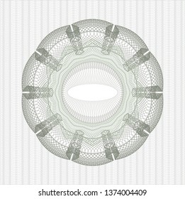Green money style rosette