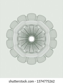 Green money style rosette
