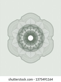 Green money style rosette