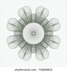 Green money style rosette