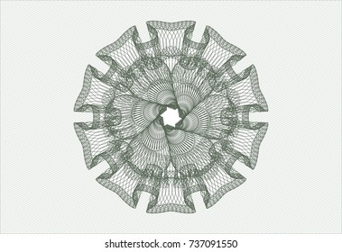Green money style rosette