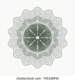 Green money style rosette
