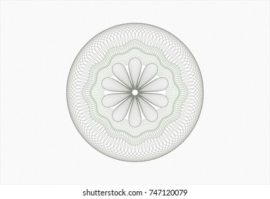 Green money style rosette