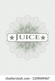  Green money style rosette with text Juice inside