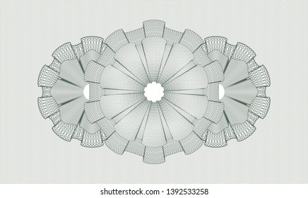 Green money style rosette. Vector Illustration. Detailed.