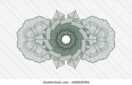 Green money style rosette. Vector Illustration. Detailed.