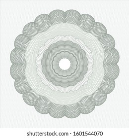 Green money style rosette. Vector Illustration. Detailed.