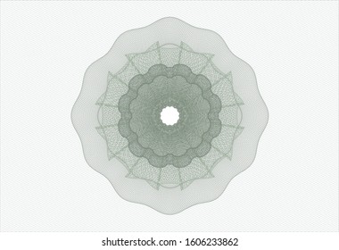 Green money style rosette. Vector Illustration. Detailed.