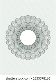 Rosette estilo dinero verde. Ilustración vectorial. Detallado.