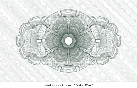 Rosette estilo dinero verde. Ilustración vectorial. Detallado.