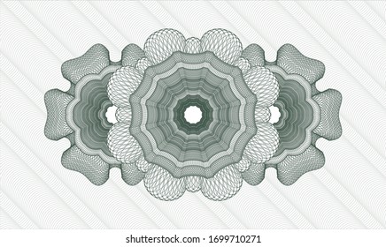 Rosette estilo dinero verde. Ilustración vectorial. Detallado.