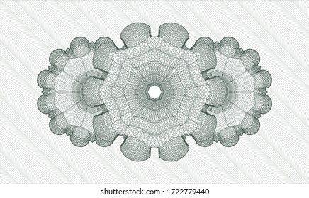 Rosette mit grünem Geld. Vektorgrafik. Detaillierte 