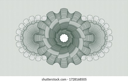 Rosette estilo dinero verde. Ilustración vectorial. Detallado 