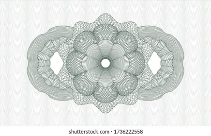 Rosette estilo dinero verde. Ilustración vectorial. Detallado 