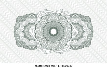 Rosette estilo dinero verde. Ilustración vectorial. Detallado 