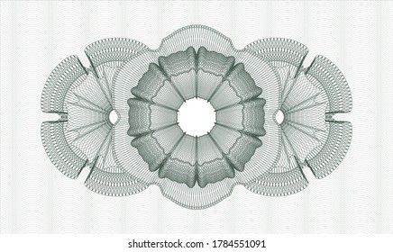 Green money style rosette. Vector Illustration. Detailed 