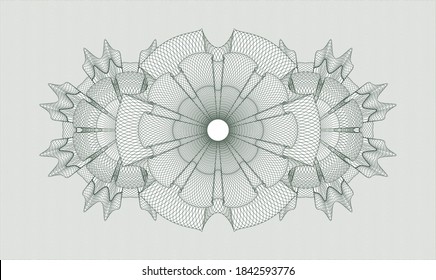 Rosette mit grünem Geld. Vektorgrafik. Detaillierte 