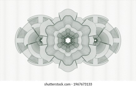 Rosette estilo dinero verde. Ilustración vectorial. Detallado 