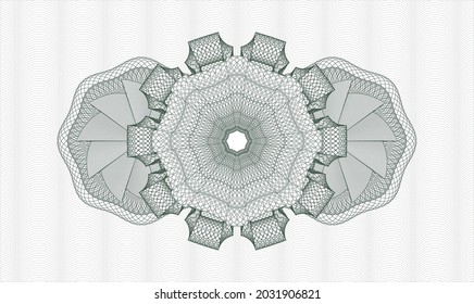 Green money style rosette. Vector Illustration. Detailed 