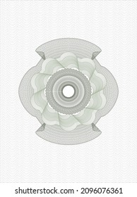 Green money style rosette. Vector Illustration. Detailed. 