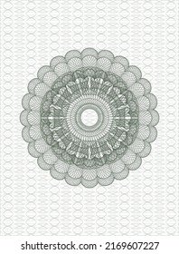 Rosette estilo dinero verde. Ilustración vectorial. Detallado. 