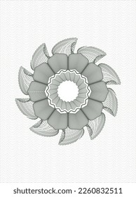 Green money style rosette. Vector Illustration. Detailed. 